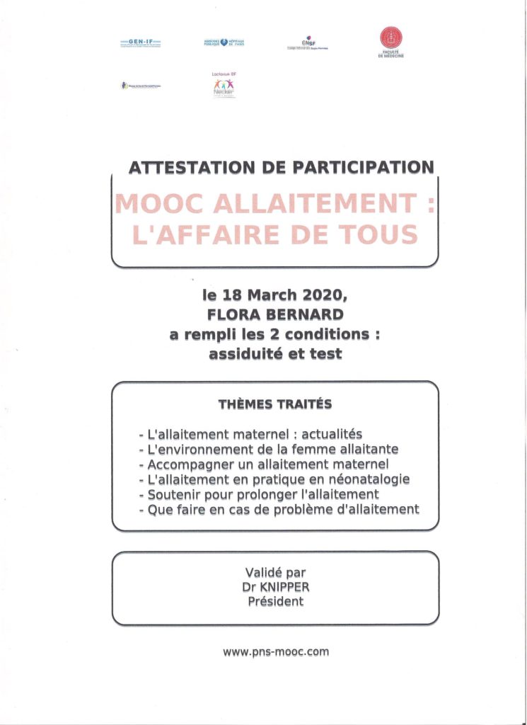 MOOC Allaitement