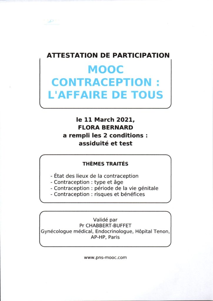 MOOC Contraception