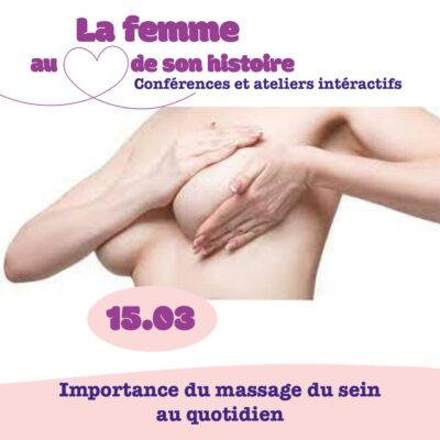 Affiche atelier femme coeur histoire : le massage des seins