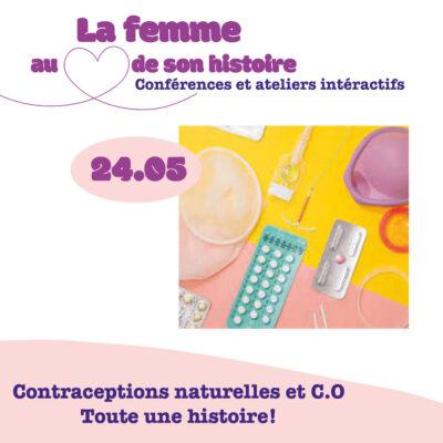 Affiche atelier femme coeur histoire : contraception
