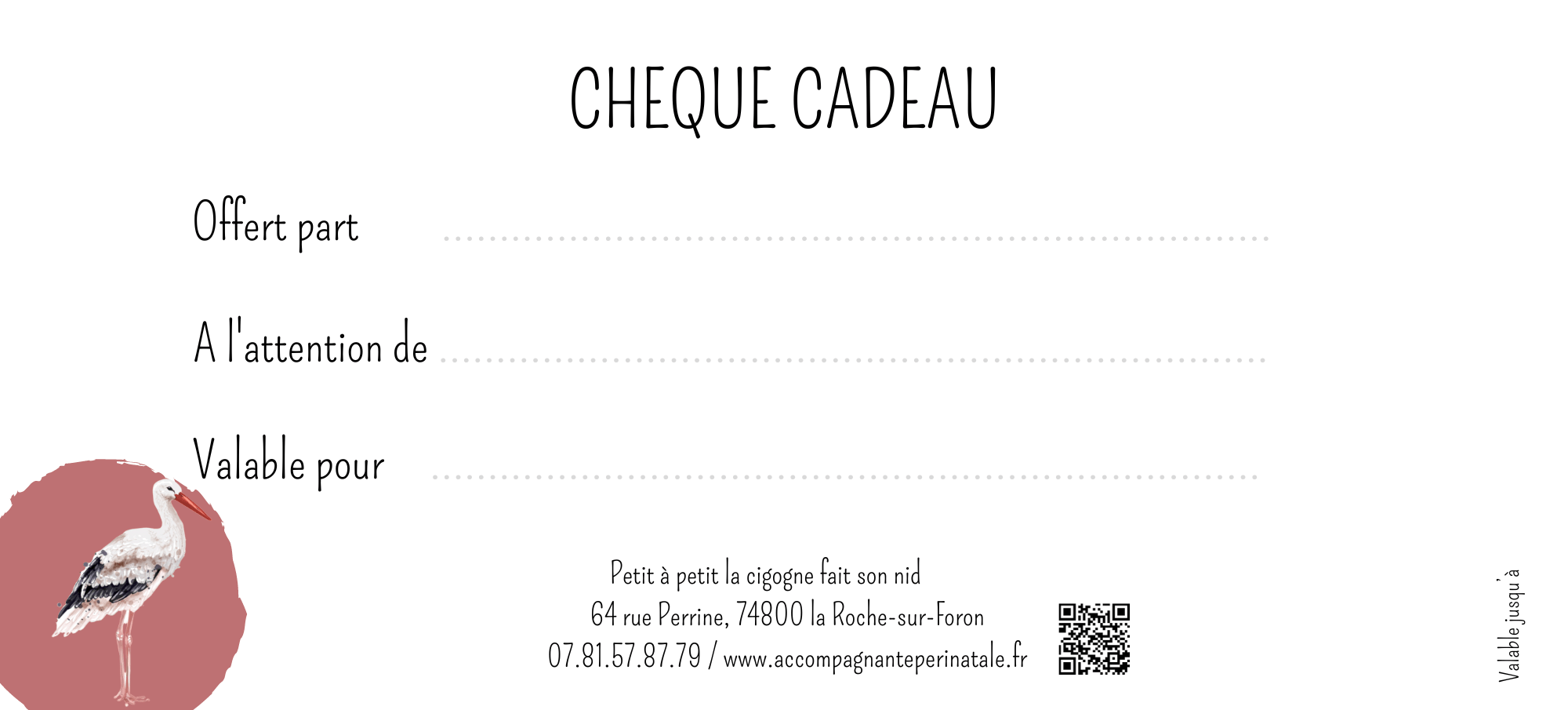 chèque cadeau verso